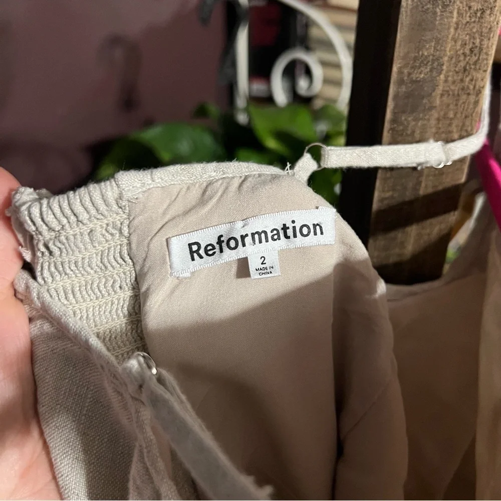 Reformation Overland Linen Jumpsuit Size 2